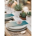 thumbnail image 5 of Teal Blue Ombre Cloth Napkins Set of 8 Reusable Dinner Napkins, Contemporary Gradient Abstract Art Cocktail Napkin Washable Table Napkins for Wedding/Holiday Party/Baby Shower 20"x20", 5 of 7