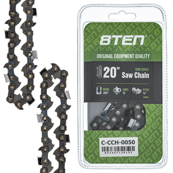 Semi Chisel Chainsaw Chain 20 inch .050 3/8 72DL for Husqvarna Stihl Poulan 810-CCC2272H