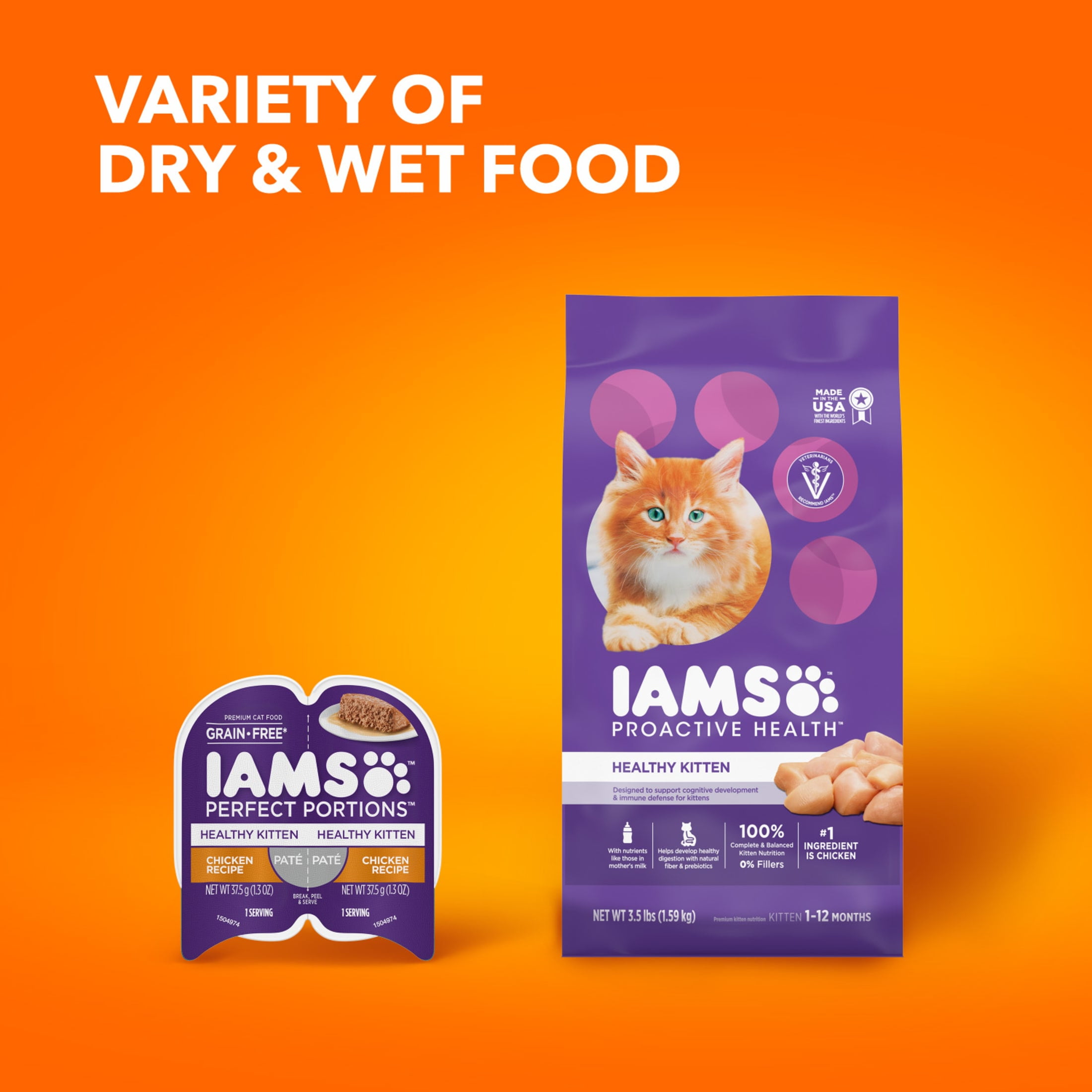 Iams Proactive Health Chicken Dry Cat Food For Kittens, 16 Lb Bag