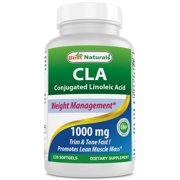 Best Naturals High Potency CLA 1000 mg Weight Loss Pills for Lean Mcle Mass, Softgels, 120 Ct.