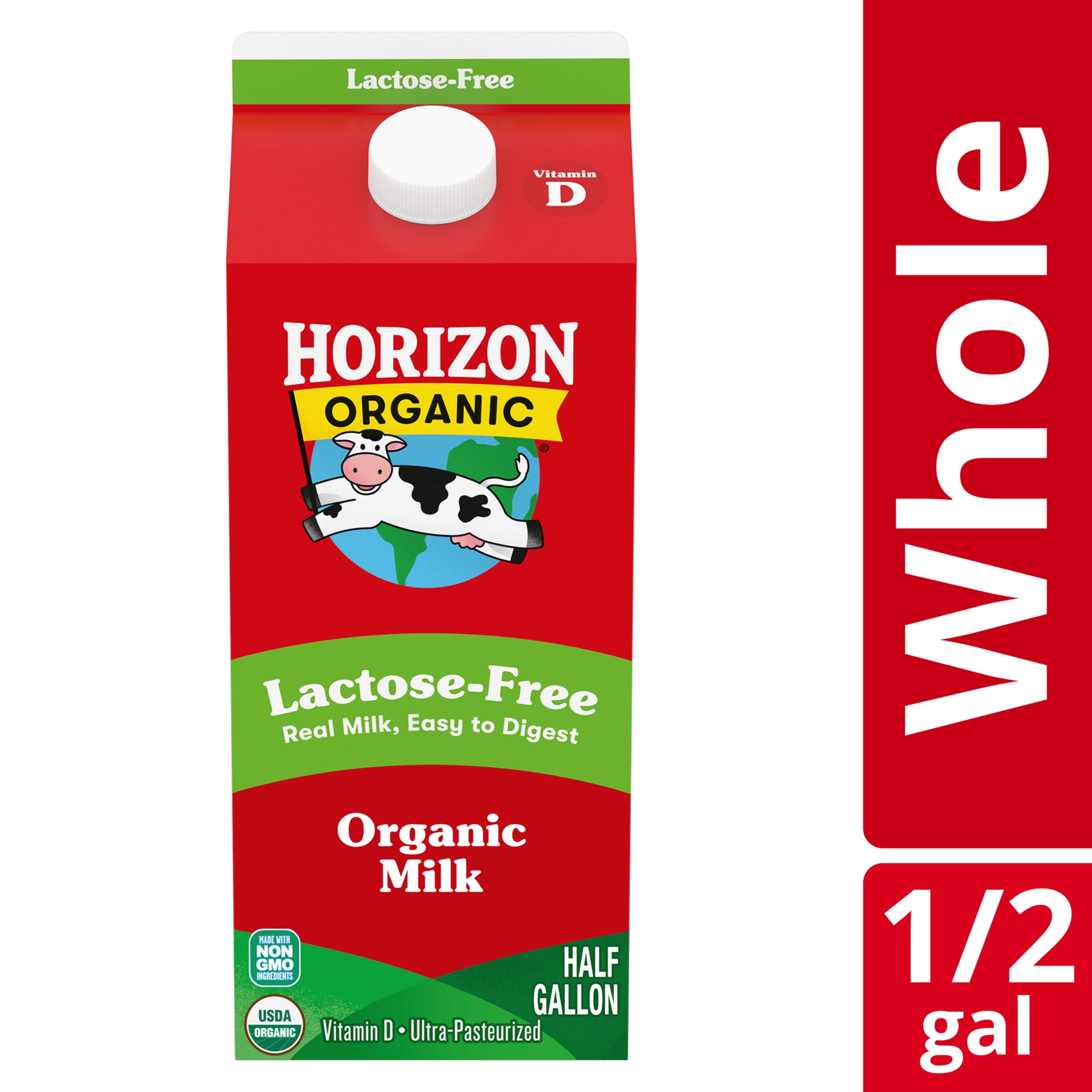 Horizon Organic Lactose Free Milk, Whole, 64 fl oz Carton
