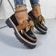 thumbnail image 4 of Mujeres Zapatos Casuales Arco Cuero Patente Grueso Suelto Mochilas, las Mujeres Más Tamaño Primavera Verano de Moda Cómodo Multi Color, 4 of 9