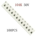 thumbnail image 3 of 100pcs SMD 0805 Ceramic acitors - 0.1UF 100NF Value 50V 104K, 3 of 8
