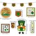 thumbnail image 4 of St Patricks Day Tiered Tray Set Wooden Signs Table Centerpiece with Holder for Party Easter Decoration St Patrick's Day Decorations, 4 of 7