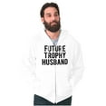 thumbnail image 3 of Future Trophy Husband Engagement Men's Big & Tall Graphic Zip Up Hoodie Brisco Brands 4X, 3 of 5