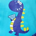 thumbnail image 5 of Icvfdpl Summer Toddler Boys Girls Short Sleeve Cartoon Dinosaur Prints Tops Shorts Hat Swimwear Beach Swimsuit Bikini Three Piece Outfits Cute Vacation Wear, 5 of 9