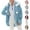 Gray, variant on Women's Oversized Fleece Jackets Full Zipper Fuzzy Hooded Warm Fall Winter Loose Fur Coats Casual Thicken Cozy Comfy Jackets