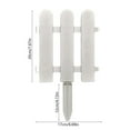 thumbnail image 3 of White Plastic Garden Fence, Decorative Picket Fence Edging for Lawns, Flower Beds Plant Borders, Weatherproof Yard Landscape Divider, 3 of 6