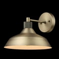 thumbnail image 3 of Globe Electric Sutton Matte Brass Outdoor Wall Sconce with Textured Socket, No Battery Required, 3 of 8