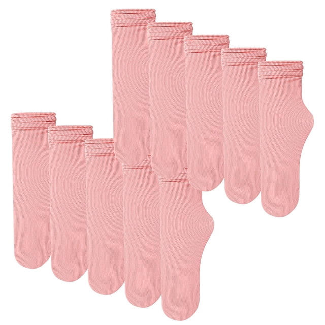 Chaussettes Rouges Glace Chaussettes Glace Chaussettes d'Été Fines pour Femmes Chaussettes pour Femmes Sensation Fraîche de Toute la Mode Bas Mi-Mollet Velours Respirant Chaussettes à Poil 10 Pcs