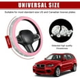 thumbnail image 2 of Bling Car Steering Wheel Cover, Sparkling Crystal Rhinestone Auto Wheel Protector, Anti Slip Cover Fit 15 Inch Steering Wheel for Women Girls, Universal Car Accessories (White+Pink), 2 of 12