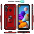 thumbnail image 4 of Samsung A21 Phone Case, Galaxy A21 Phone Case with Screen Protector, Military Grade Protective Cases with Ring for Samsung Galaxy A21 (Red), 4 of 12