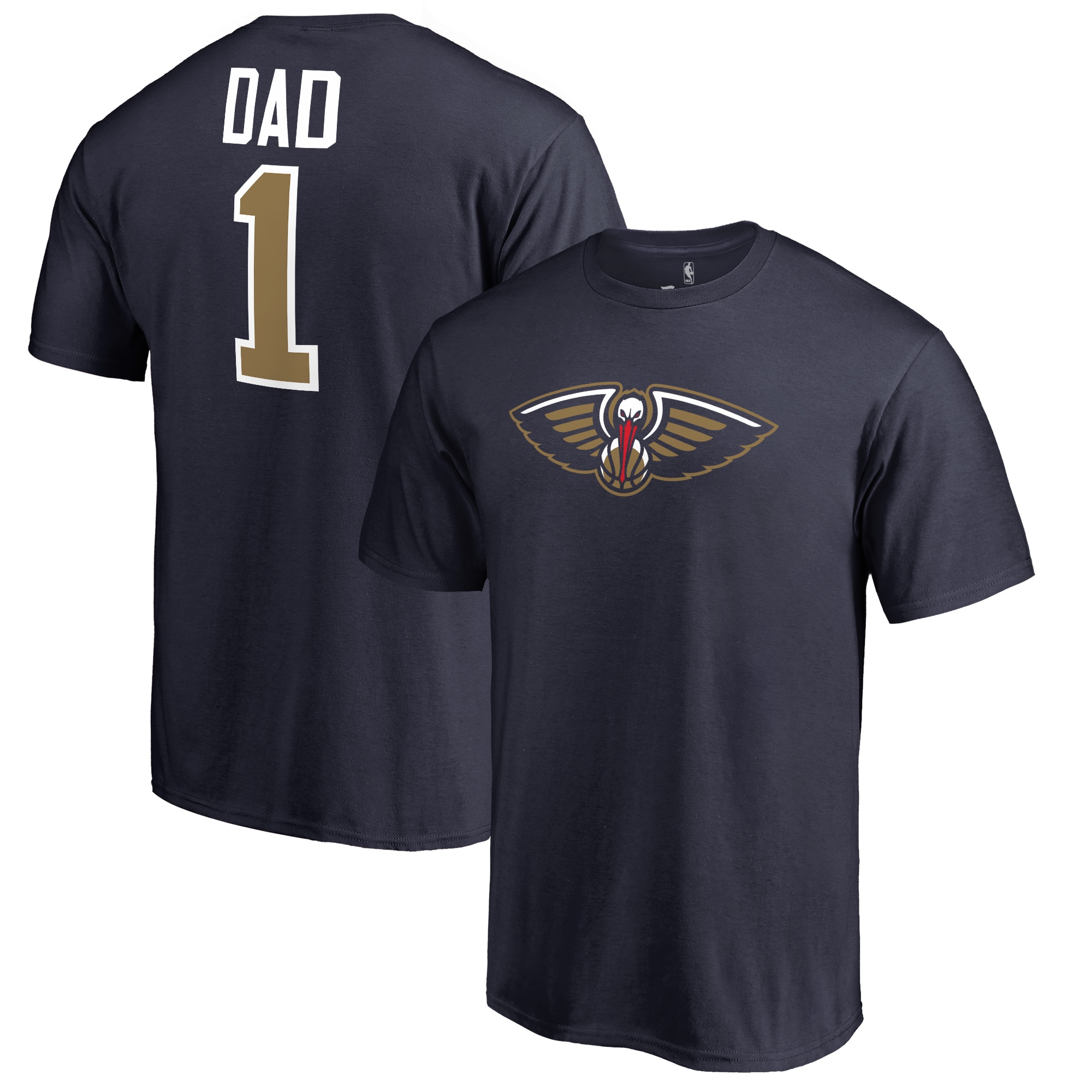 Fanatics - New Orleans Pelicans #1 Dad T-Shirt - Navy - Walmart.com
