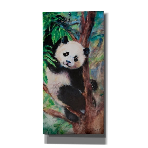Epic Graffiti 'Panda Playtime' by Robert Campbell, Canvas Wall Art, 20"x40"