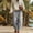 Gray, variant on Mens Casual Big and Tall Cotton Linen Harem Pants Baggy Elastic Drawstring Waist Beach Yoga Boho Pant Size S-3XL Gray