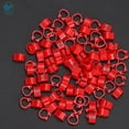 thumbnail image 2 of Deago 100 Pcs Bird Rings Leg Bands For Pigeon Parrot Lovebird Coturnix Quail Chicken Goose Turkey Clip Rings Number 1-100 (Red), 2 of 9