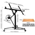 thumbnail image 7 of Drywall Lift 11' Construction Rolling Caster Wheel Lockable Tool Panel Lift Drywall Panel Hoist Jack Lifter Jack Drywall Lift, Black, 7 of 7