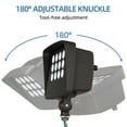 thumbnail image 2 of 45W LED Flood Lights Outdoor,5000LM Bright, Dual Control-Switch Or Dusk-to-Dawn Sensor,0-10V Dimmable, Die-Cast Aluminum,350W Replacement Outside Security Lighting With 180° Knuckle,4000K, 2 of 11