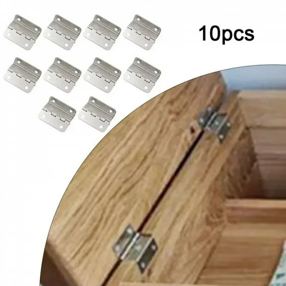 10pcs Wooden Box Tri-Fold Hinge Right Angle 4-Hole Hardware Home Improvement Spare Parts Cabinet Door Furniture Fitting