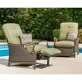 thumbnail image 3 of Hanover Ventura Wicker and Steel Outdoor Lounge Chair, Vintage Meadow, 3 of 17