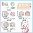 thumbnail image 2 of 1 Box 80pcs 4 size Resin Rhinestone Beads with Acrylic Round Beads Inside AB Color for Bubblegum Jewelry Colorful 10~22x8~20mm Hole: 2~2.5mm, 2 of 6