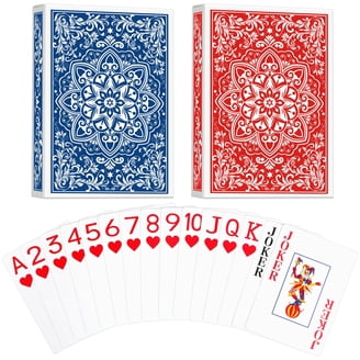 Global Playing Cards レッド・ブルーセット 計24個 Trademark Global One Blue Deck- Royal Plastic Playing Cards w/Star