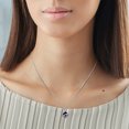 thumbnail image 5 of Everly Women's 1 1/3ct TGW Created Blue Sapphire Sterling Silver Solitaire Pendant with Chain, 5 of 9