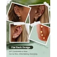 thumbnail image 5 of Zhizhong Hypoallergenic Flat Back Earrings-Cartilage Earring Stacks-Surgical Steel Earrings for Sensitive Ears - Small Stainless Steel Flatback Stud Hoop Earring Sets for Helix Tragus Conch Daith, 5 of 11