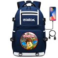 thumbnail image 2 of ROBLOX-mochila de viaje de ocio para hombres y mujeres, bolso escolar con impresión bidimensional, periférico de juego, USB, juvenil, estudiante, nuevo, 2 of 4