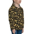 thumbnail image 3 of Easygdp glod Skull snake bird Boys Hoodie Kids Sweatshirt Youth Pullover With Hood-Small, 3 of 6