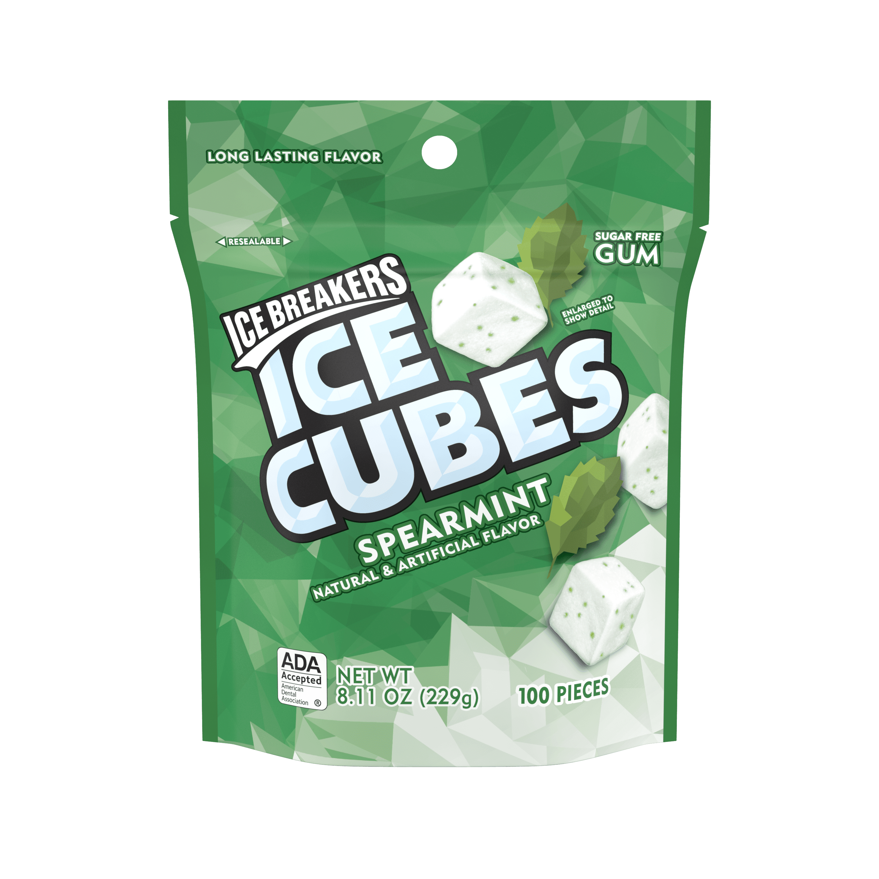 Ice Breakers Ice Cubes, Spearmint Gum, 100 Pieces, 8.11 Oz. Walmart