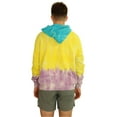 thumbnail image 3 of Elevenparis Mens Floral Skull Hoodie Sweatshirt, Yellow, Small, 3 of 4