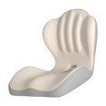 thumbnail image 2 of Cojín ergonómico espuma viscoelástica con funda lavable y respaldo versátil en forma L para sillas juegos, ideales para el hogar y los Gris Beige, 2 of 8