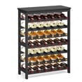 thumbnail image 6 of YYEAN 42-Bottle Wine Rack Free Standing Floor, 7-Tier Display Wine Storage Shelves with Table Top, Bamboo Wobble-Free Bottle Holder for Kitchen Bar Dining Room Living Room-Ink Black, 6 of 8