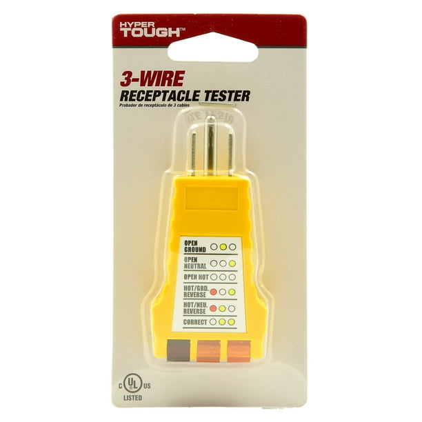 Hyper Tough 3 Prong Receptacle Tester