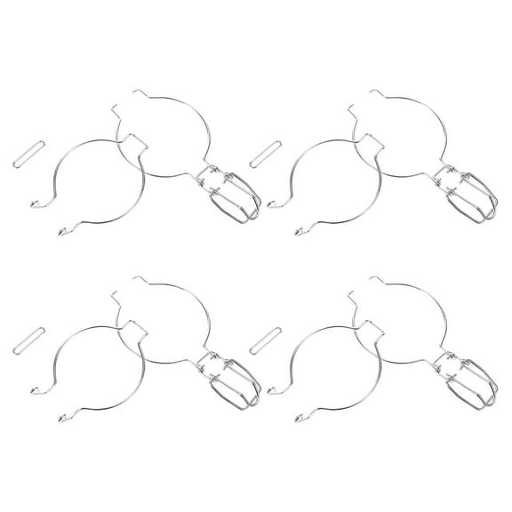 Beaupretty 4Pcs Wire Locking Canister Clips Stainless Steel Spring Design for Glass Storage