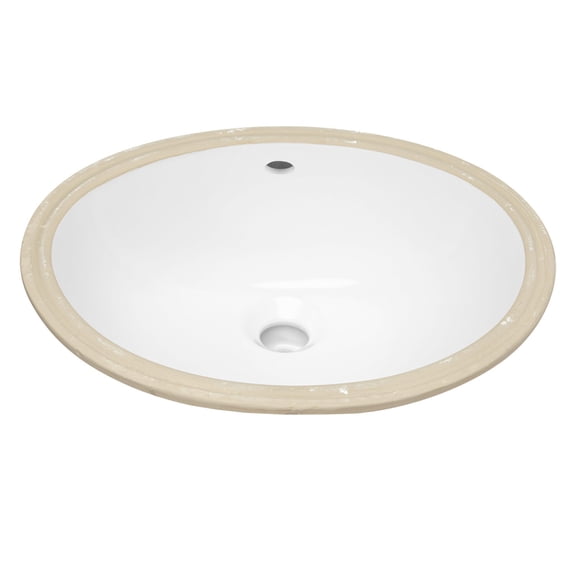 Signature Hardware 935426 18" Vitreous China Oval Undermount Bathroom Sink - White