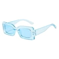 thumbnail image 4 of Gafas de sol rectangulares modernas para conducir con protección UV de verano para mujeres y hombres Azul, 4 of 9