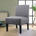 thumbnail image 7 of AODAILIHB Fabric Armless Dining Chairs, Upholstered Accent Reading Chair with Pillow for Living Room, Office, 7 of 7