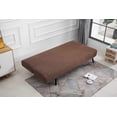 thumbnail image 3 of Armless Sofa Cover, Soft Fabric Non-Slip Elastic Slipcover (Coffee), 3 of 4