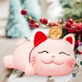thumbnail image 3 of Lucky Cat Statue,Mini Lucky Cat Ornaments Statue Chinese Fortune,Oriental Feng Shui Money Decoration Gift Collect,Figures Wealth Home Dashboard Lying,Shaking Head Waving Arm 2 Pcs, 3 of 8