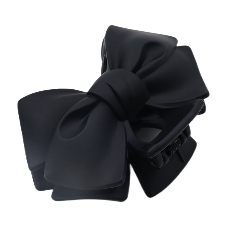 Mane Street Couture Classic Matte Black Bow Hair Claw Clip