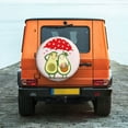 thumbnail image 6 of Salouo Avocado Lovers Wearing Umbrella Print Spare Tire Cover 14-17 inch Spare Tire Protector Universal Tough Tire Wheel Cover for Trailer SUV and Truck-17 inch, 6 of 6