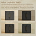 thumbnail image 5 of BELLEZE 3-Piece Modular Buffet Cabinet with Storage Freely Configurable, Classic Modern 2 Arched Glass Door Sideboards and 1 Double-Arc Wood Door Credenza For Dining Room Living Room Entryway - Ebony, 5 of 7