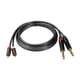 thumbnail image 1 of Adaptador de Audio Dual 6.35 1/4 Mono Macho a Dual RCA Macho Btafrte, 1 of 8