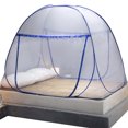 thumbnail image 1 of Mosquitera para cama, cortinas emergentes para tienda de campaña con mosquitera, 150 * 200 * 150 cm, diseño plegable tamaño doble reina con fondo de red para bebés y adultos, mosquitera de viaje, 1 of 4