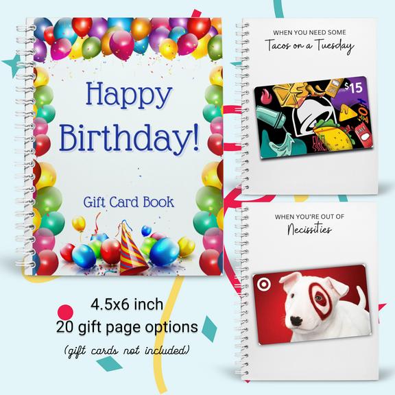 Happy Birthday Gift Card Book