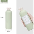thumbnail image 2 of Botellas de champú de viaje de plástico de 6.8 oz, rellenables con tapa abatible para artículos de tocador, grandes botellas de champú y acondicionador de viaje a prueba de fugas Changmaius, 2 of 6