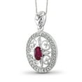 thumbnail image 2 of JewelersClub 1/2 Carat T.G.W. Ruby And White Diamond Accent Sterling Silver Women's Pendant, 18", 2 of 4