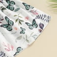 thumbnail image 7 of Bagilaanoe Little Girl Summer Dress Toddler Butterfly Print Fly Sleeve A-line Dresses with Belt 4T 5T 6T 7T Kids Casual Swing Sundress, 7 of 7